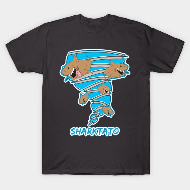 Sharktato-Tornado T-Shirt by TaylorH1